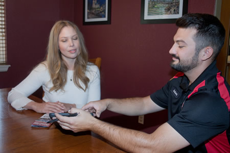 Louisville CO electrician giving consultation